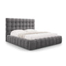 Mamaia Bett mit Stauraum und Kopfteil in Samt (Blu14) in Grau, 180x200 cm – Bild 1