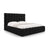 Mamaia Bett mit Stauraum und Kopfteil in Samt (Blu19) in Schwarz, 200x200 cm – Bild 1