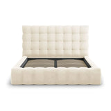 Mamaia Bett mit Stauraum und Kopfteil in Samt (Blu22) in Leichtes Beige, 160x200 cm – Bild 5
