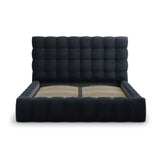 Mamaia Bett mit Stauraum und Kopfteil in Samt (Blu89) in Dunkelblau, 180x200 cm – Bild 5