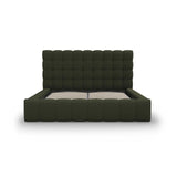 Mamaia Bett mit Stauraum und Kopfteil in Strukturierter Stoff (Nev39) in Grün, 180x200 cm – Bild 5