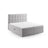 Mamaia Boxspringbett mit Stauraum und Kopfteil in Samt (Blu03) in Silber, 180x200 cm – Bild 1
