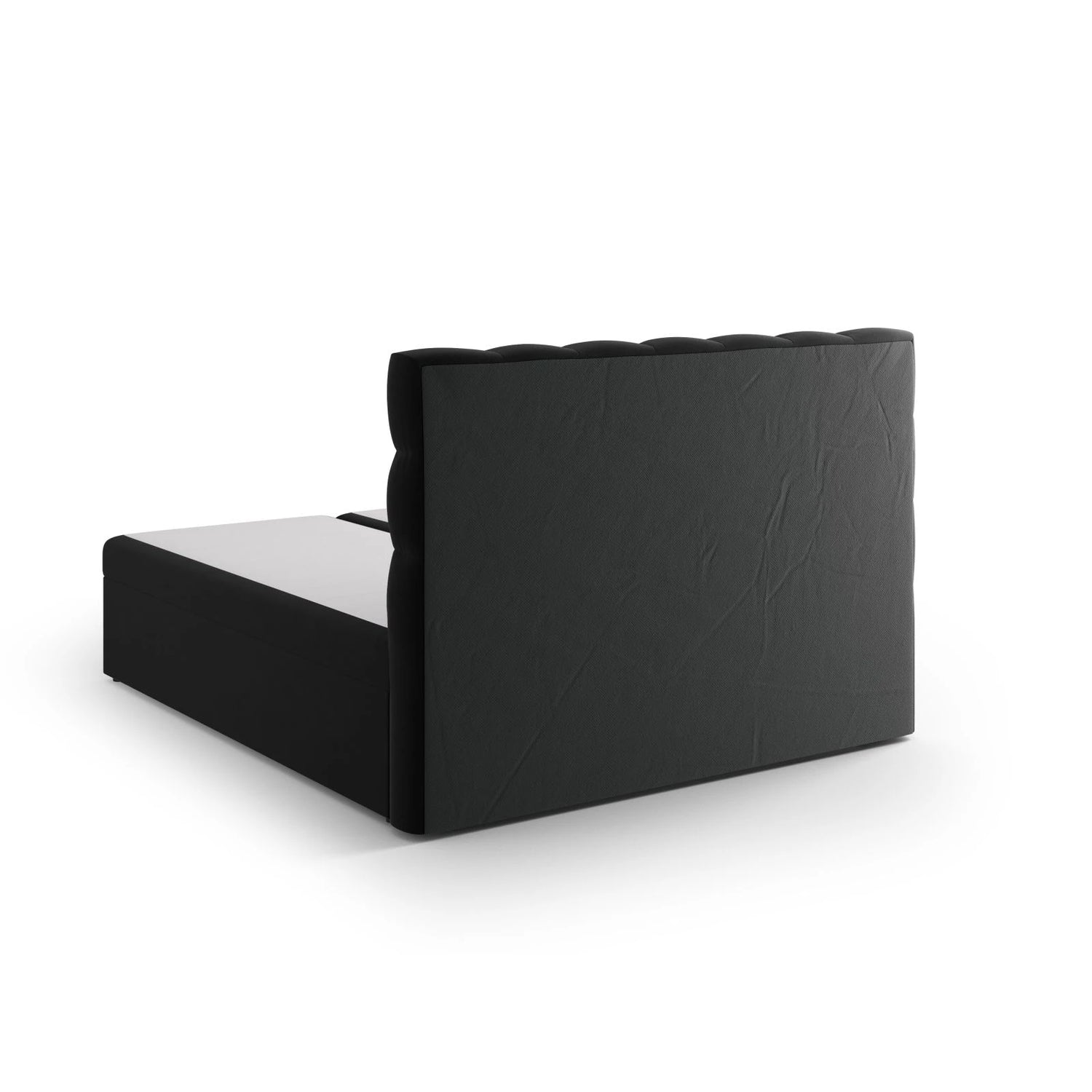 Mamaia Boxspringbett mit Stauraum und Kopfteil in Samt (Blu19) in Schwarz, 160x200 cm – Bild 6