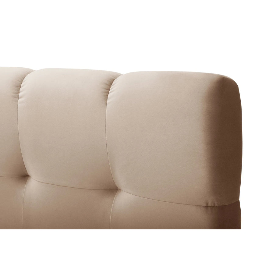 Mamaia Boxspringbett mit Stauraum und Kopfteil in Samt (Blu28) in Beige, 140x200 cm – Bild 7