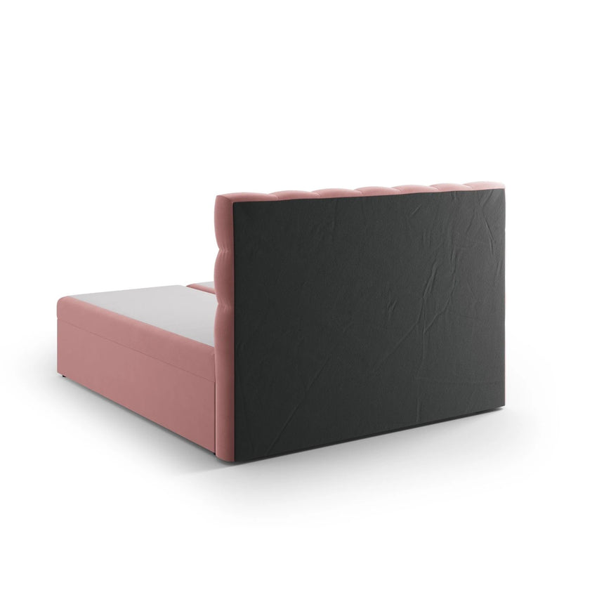 Mamaia Boxspringbett mit Stauraum und Kopfteil in Samt (Blu52) in Rosa, 180x200 cm – Bild 6