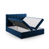 Mamaia Boxspringbett mit Stauraum und Kopfteil in Samt (Blu86) in Königsblau, 140x200 cm – Bild 4
