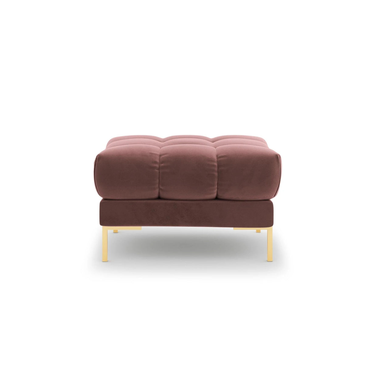 Mamaia Pouf, Beine Goldmetall, mit Bezug aus Samt (Blu52) in Rosa, 60x60 cm – Bild 4