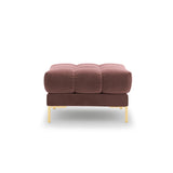 Mamaia Pouf, Beine Goldmetall, mit Bezug aus Samt (Blu52) in Rosa, 60x60 cm – Bild 4