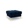 Mamaia Pouf, Beine Goldmetall, mit Bezug aus Samt (Blu86) in Königsblau, 60x60 cm – Bild 1
