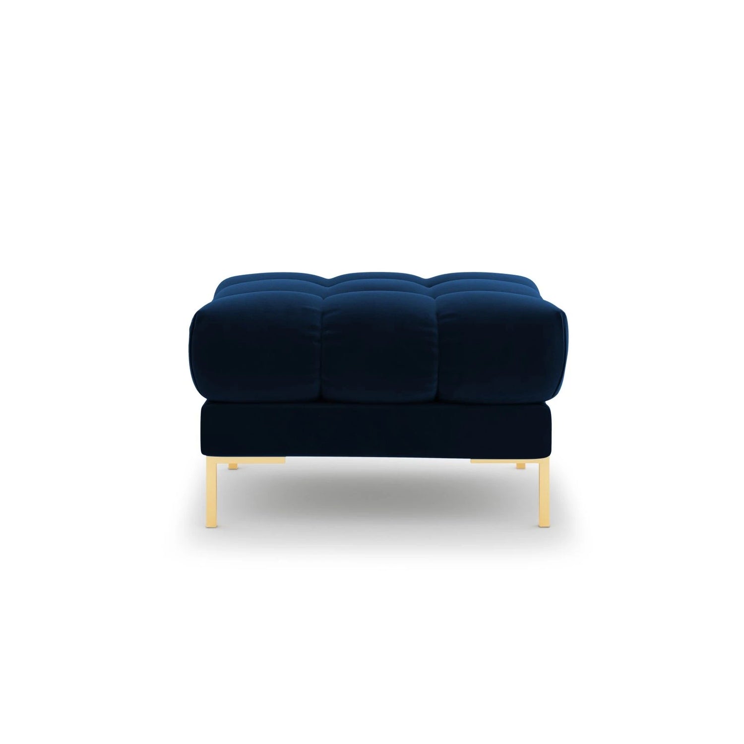 Mamaia Pouf, Beine Goldmetall, mit Bezug aus Samt (Blu86) in Königsblau, 60x60 cm – Bild 4