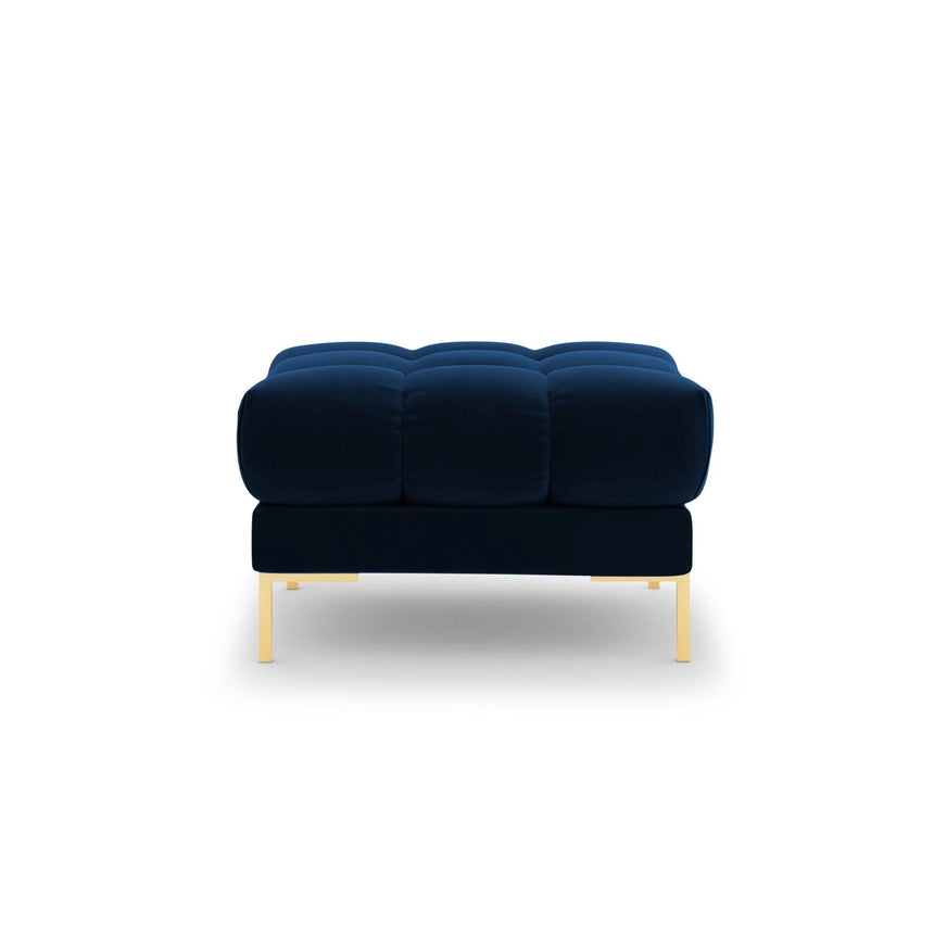 Mamaia Pouf, Beine Goldmetall, mit Bezug aus Samt (Blu86) in Königsblau, 60x60 cm – Bild 4