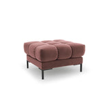 Mamaia Pouf, Metallbeine Schwarz, mit Bezug aus Samt (Blu52) in Rosa, 60x60 cm – Bild 1