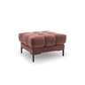 Mamaia Pouf, Metallbeine Schwarz, mit Bezug aus Samt (Blu52) in Rosa, 60x60 cm – Bild 1