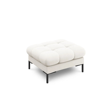 Mamaia Pouf, Metallbeine Schwarz, mit Bezug aus Samt oder Strukturstoff, 60x60 cm – Bild 1