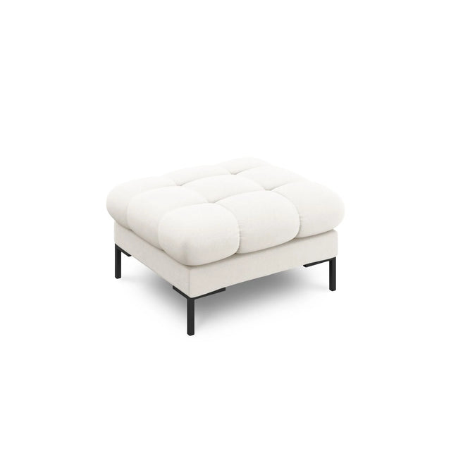 Mamaia Pouf, Metallbeine Schwarz, mit Bezug aus Samt oder Strukturstoff, 60x60 cm – Bild 1