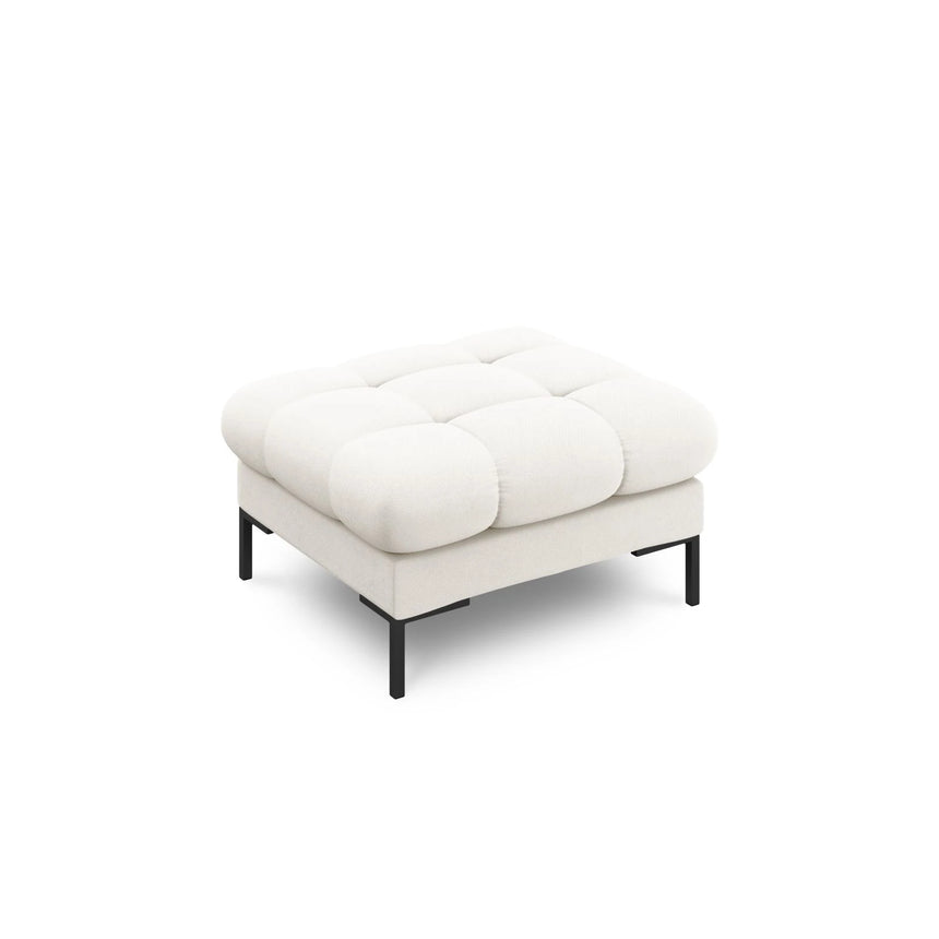 Mamaia Pouf, Metallbeine Schwarz, mit Bezug aus Samt oder Strukturstoff, 60x60 cm – Bild 1