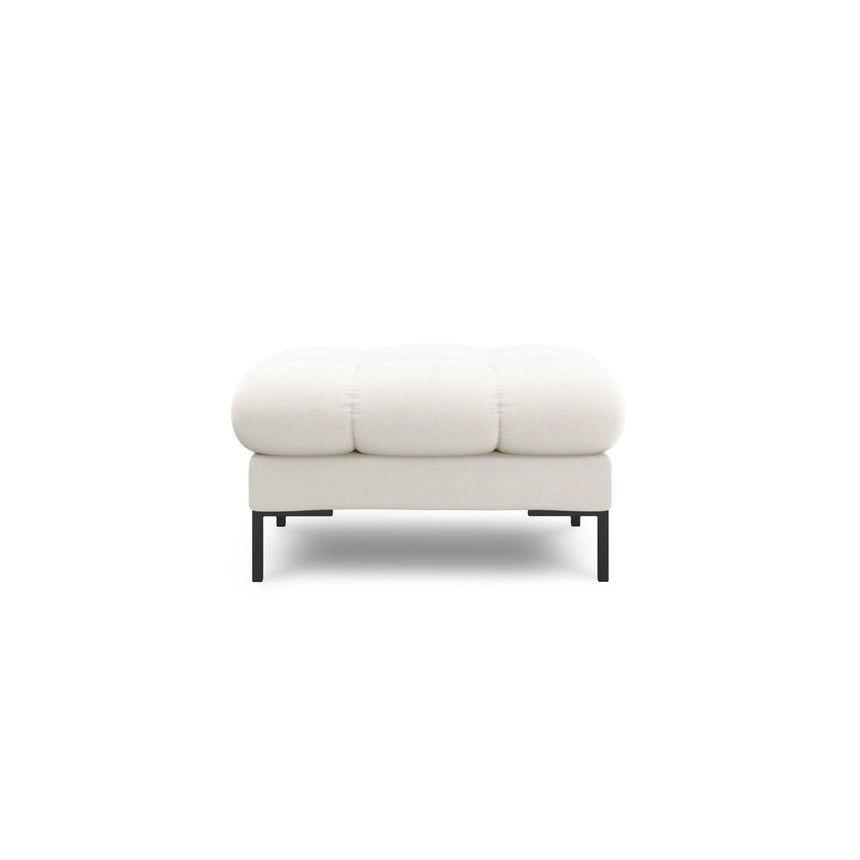 Mamaia Pouf, Metallbeine Schwarz, mit Bezug aus Samt oder Strukturstoff, 60x60 cm – Bild 3