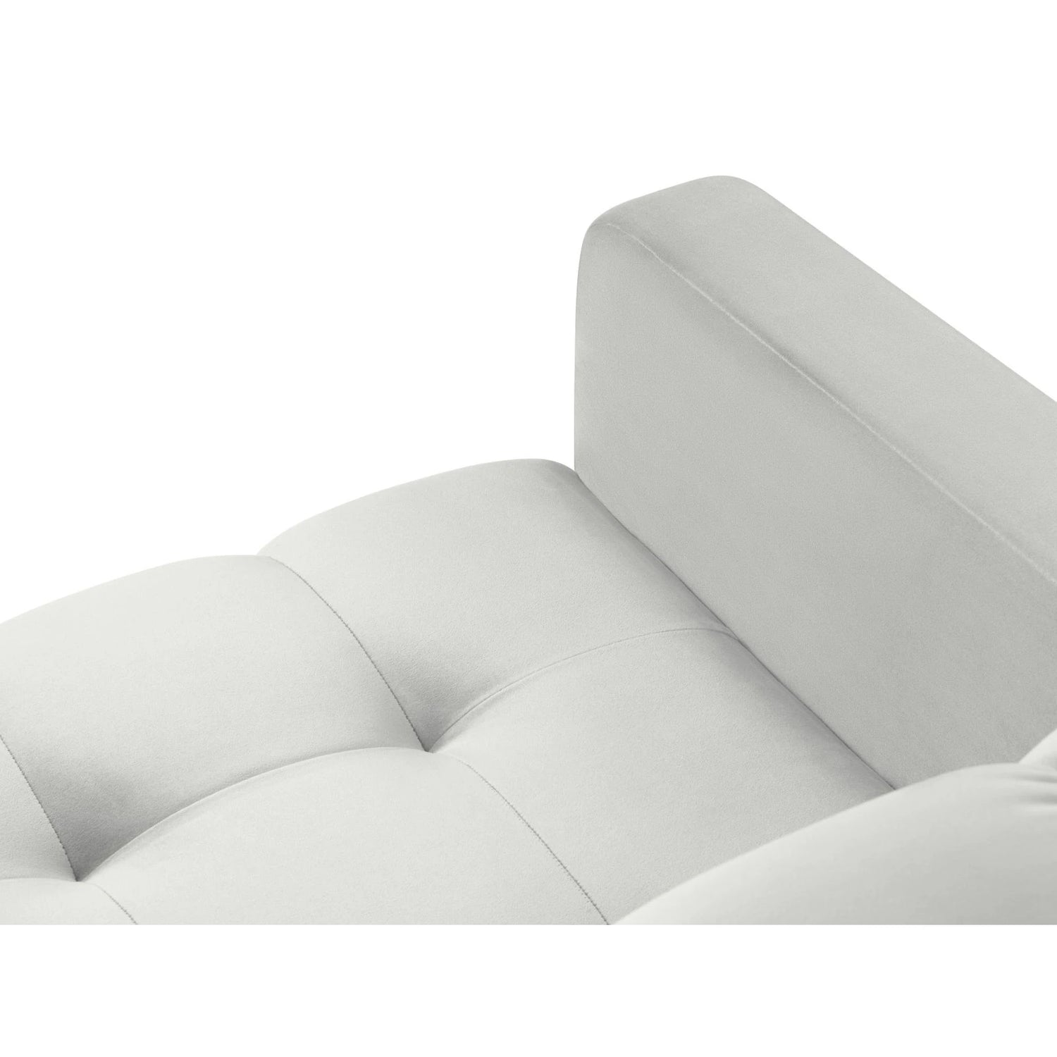 Mamaia Sessel, Beine Goldmetall, mit Bezug aus Samt (Blu03) in Silber, 87x96 cm – Bild 6