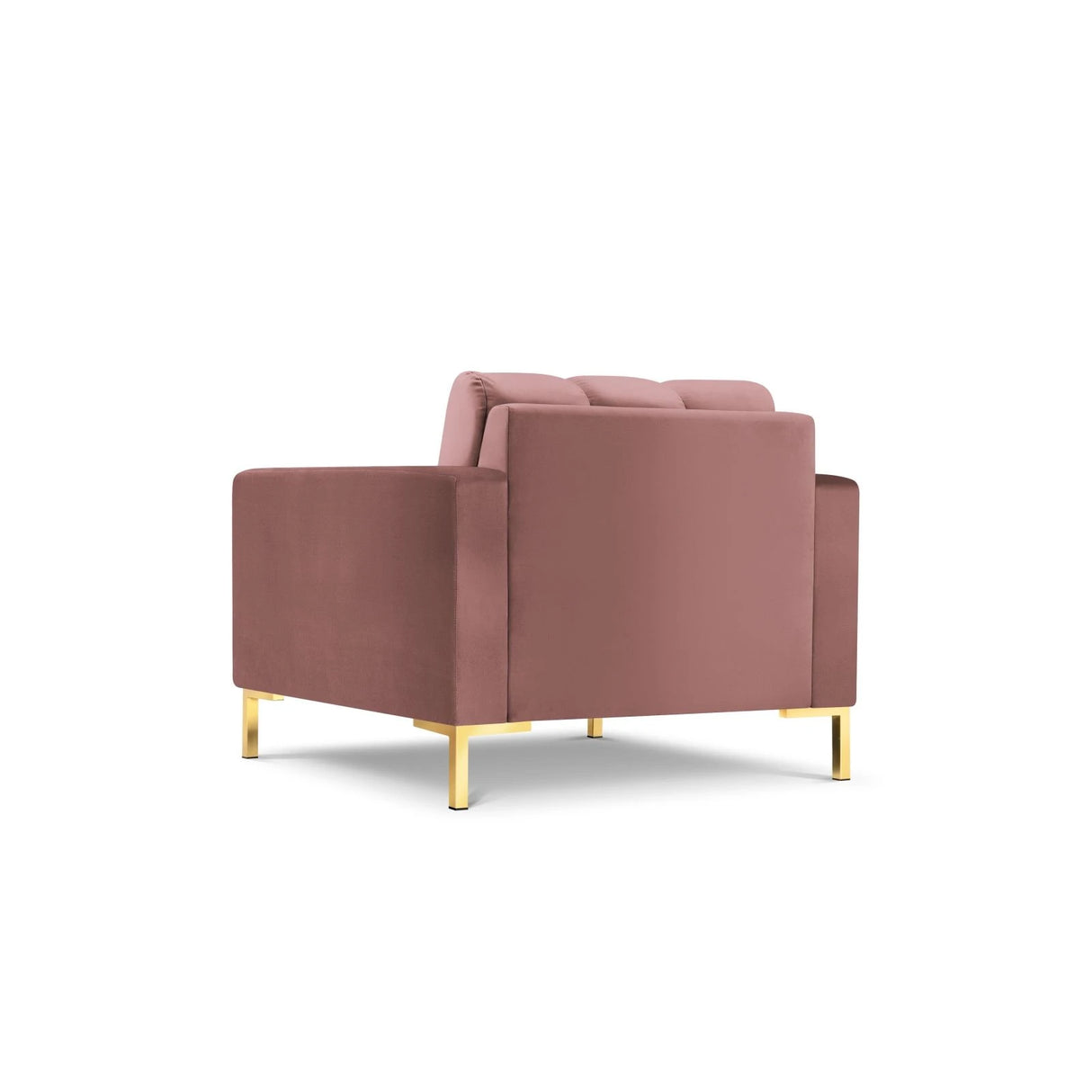 Mamaia Sessel, Beine Goldmetall, mit Bezug aus Samt (Blu52) in Rosa, 87x96 cm – Bild 5