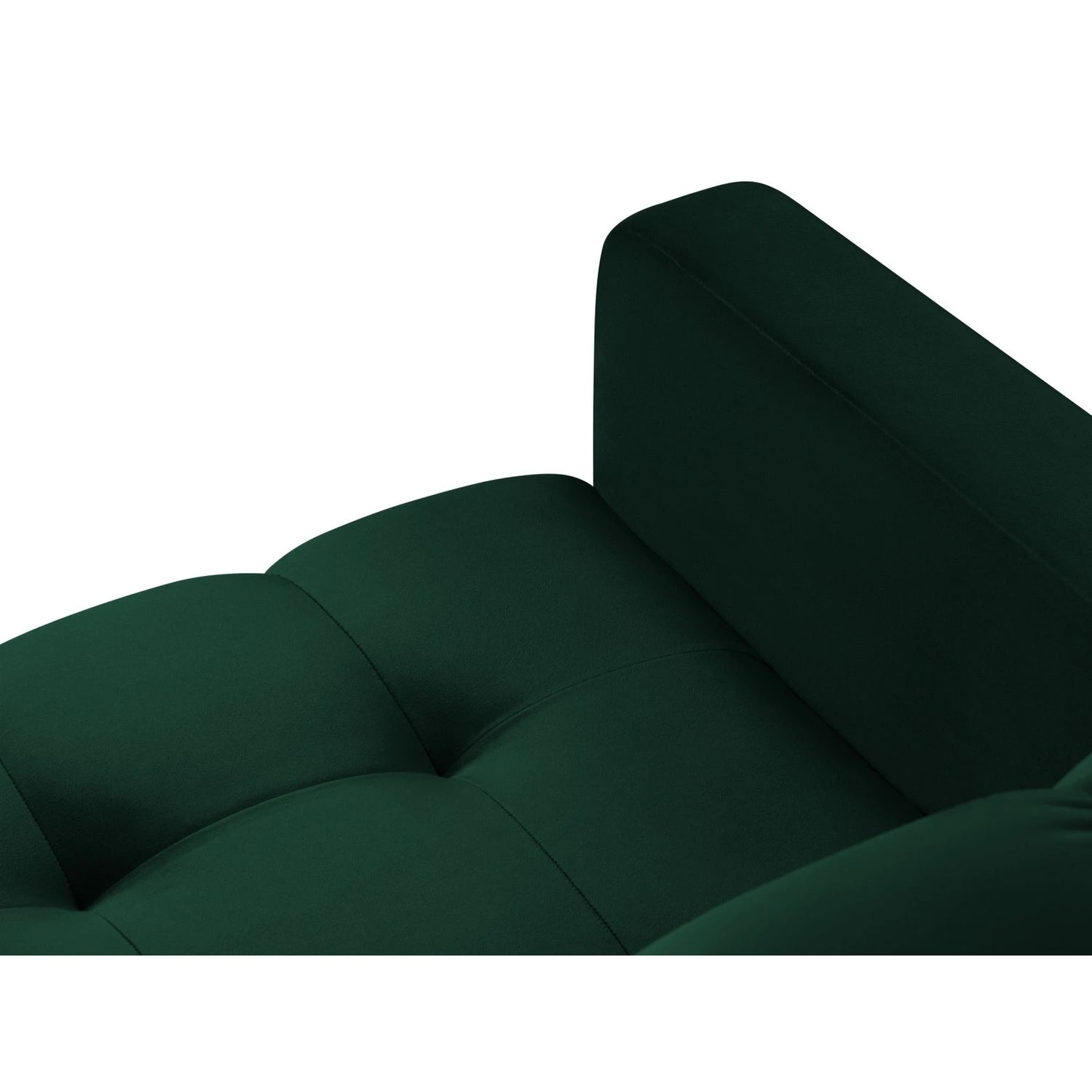 Mamaia Sessel, Beine Goldmetall, mit Bezug aus Samt (Blu78) in Flaschengrün, 87x96 cm – Bild 6