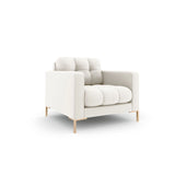 Mamaia Sessel, Beine Goldmetall, mit Bezug aus Samt oder Strukturstoff, 87x96 cm – Bild 3