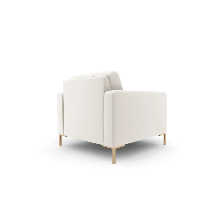 Mamaia Sessel, Beine Goldmetall, mit Bezug aus Samt oder Strukturstoff, 87x96 cm – Bild 4