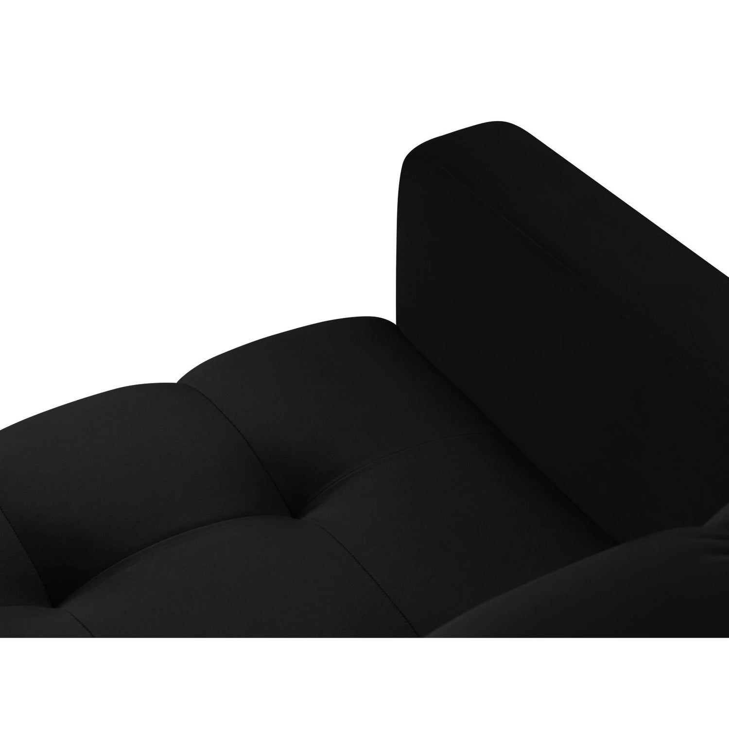 Mamaia Sessel, Metallbeine Schwarz, mit Bezug aus Samt (Blu19) in Schwarz, 87x96 cm – Bild 6