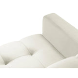 Mamaia Sessel, Metallbeine Schwarz, mit Bezug aus Samt (Blu22) in Leichtes Beige, 87x96 cm – Bild 6