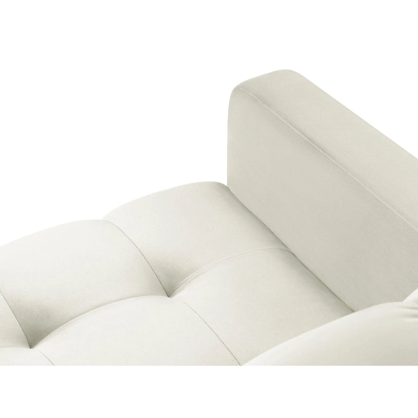 Mamaia Sessel, Metallbeine Schwarz, mit Bezug aus Samt (Blu22) in Leichtes Beige, 87x96 cm – Bild 6