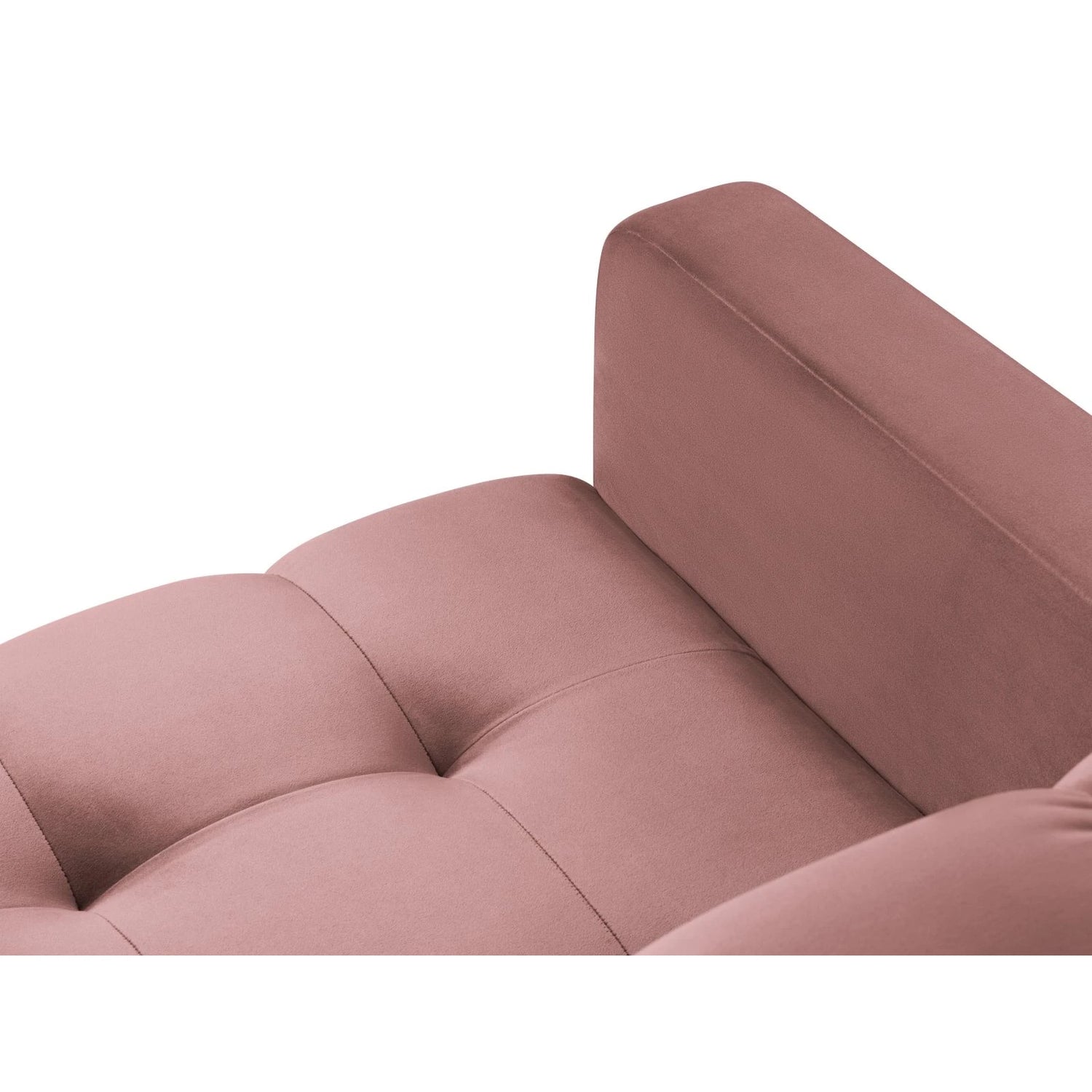 Mamaia Sessel, Metallbeine Schwarz, mit Bezug aus Samt (Blu52) in Rosa, 87x96 cm – Bild 6