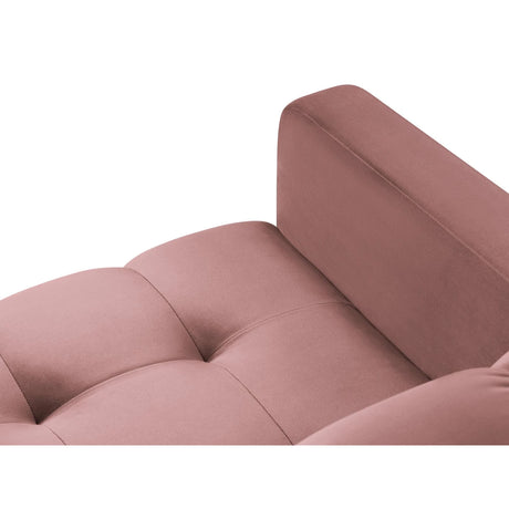 Mamaia Sessel, Metallbeine Schwarz, mit Bezug aus Samt (Blu52) in Rosa, 87x96 cm – Bild 6