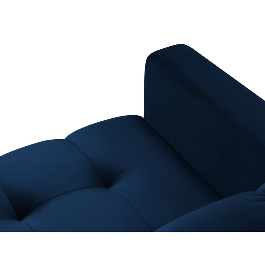Mamaia Sessel, Metallbeine Schwarz, mit Bezug aus Samt (Blu86) in Königsblau, 87x96 cm – Bild 6