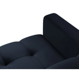 Mamaia Sessel, Metallbeine Schwarz, mit Bezug aus Samt (Blu89) in Dunkelblau, 87x96 cm – Bild 6