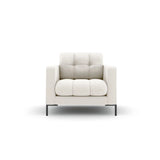 Mamaia Sessel, Metallbeine Schwarz, mit Bezug aus Samt oder Strukturstoff, 87x96 cm – Bild 1