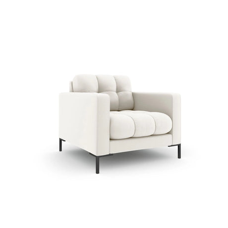 Mamaia Sessel, Metallbeine Schwarz, mit Bezug aus Samt oder Strukturstoff, 87x96 cm – Bild 3