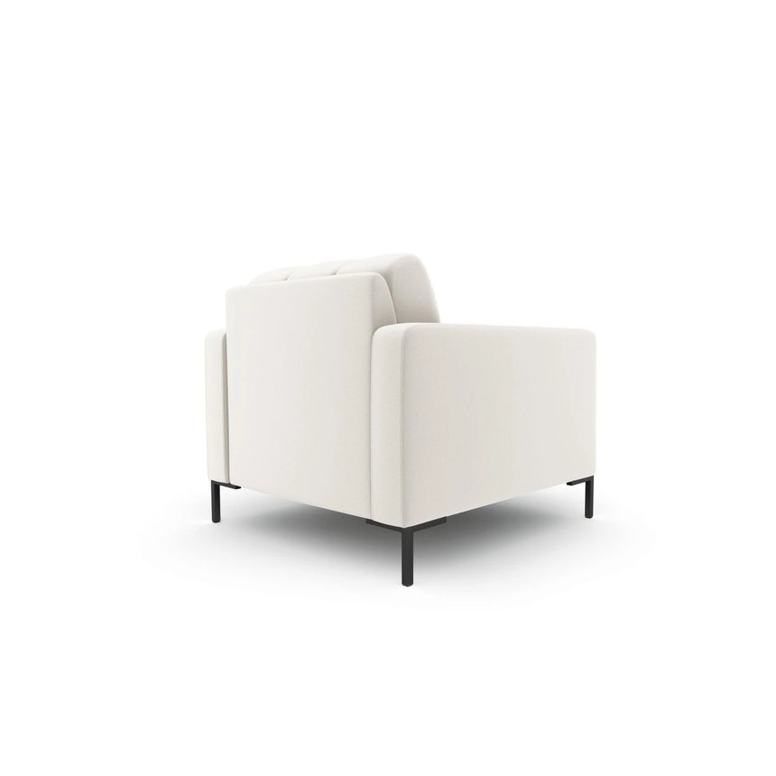 Mamaia Sessel, Metallbeine Schwarz, mit Bezug aus Samt oder Strukturstoff, 87x96 cm – Bild 4
