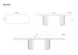 Mana ausziehbarer Esstisch aus Eichenfurnier und Eiche, 200-300 cm – Bild 2