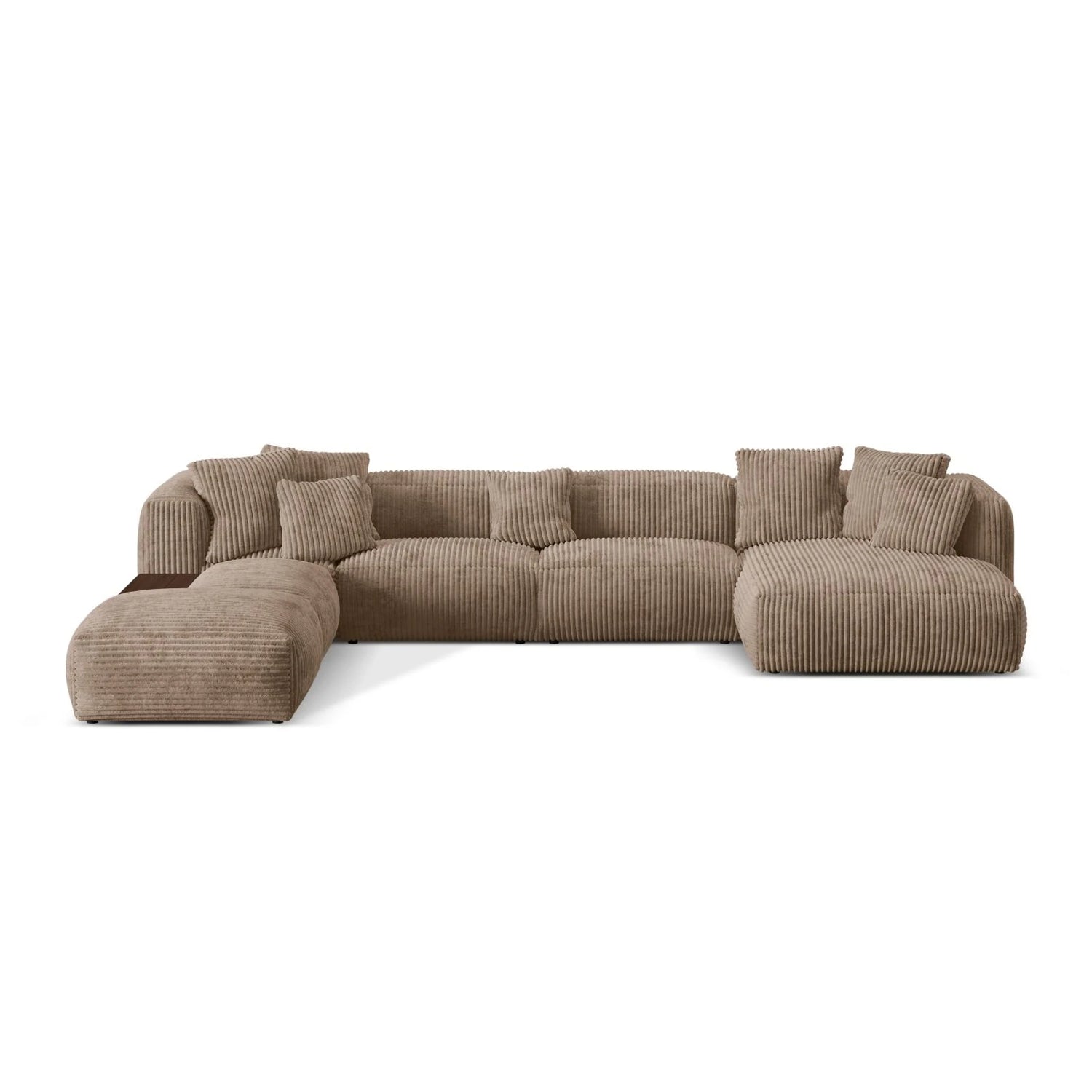 Martina modulares Panorama-Sofa, Links, mit Bezug aus Cord (Til17) in Acorn, 406x280 cm – Bild 1