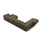 Martina modulares Panorama-Sofa, Links, mit Bezug aus Cord (Til37) in Moss Green, 406x280 cm – Bild 4