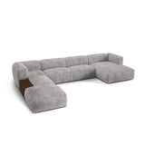 Martina modulares Panorama-Sofa, Links, mit Bezug aus Cord (Til86) in Hellgrau, 406x280 cm – Bild 3