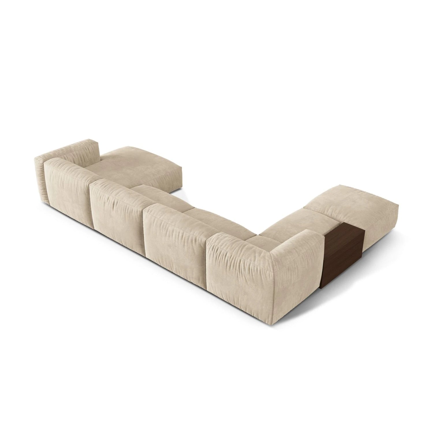Martina modulares Panorama-Sofa, Links, mit Bezug aus Samt, Cord oder Strukturstoff, 406x280 cm – Bild 4