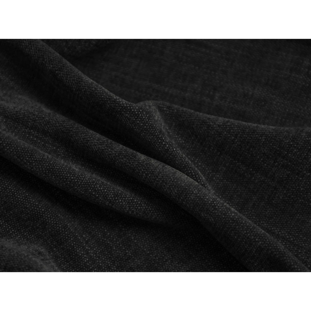 Martina modulares Panorama-Sofa, Links, mit Bezug aus Strukturierter Stoff (BoBlack) in Schwarz, 406x280 cm – Bild 5