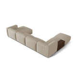 Martina modulares Panorama-Sofa, Links, mit Bezug aus Strukturierter Stoff (BoToffee) in Leichtes Beige, 406x280 cm – Bild 4