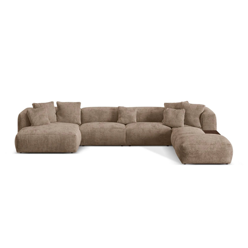 Martina modulares Panorama-Sofa, Rechts, mit Bezug aus Cord (Til17) in Acorn, 406x280 cm – Bild 1