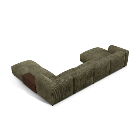 Martina modulares Panorama-Sofa, Rechts, mit Bezug aus Cord (Til37) in Moss Green, 406x280 cm – Bild 4