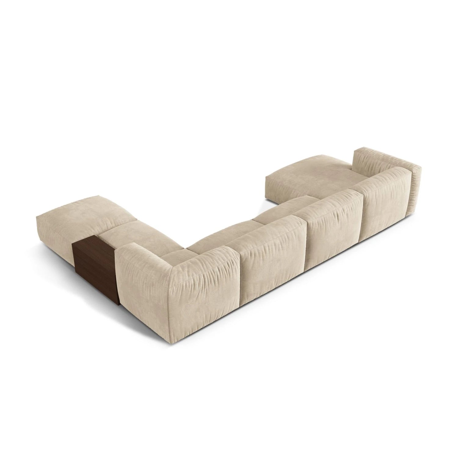 Martina modulares Panorama-Sofa, Rechts, mit Bezug aus Samt, Cord oder Strukturstoff, 406x280 cm – Bild 4