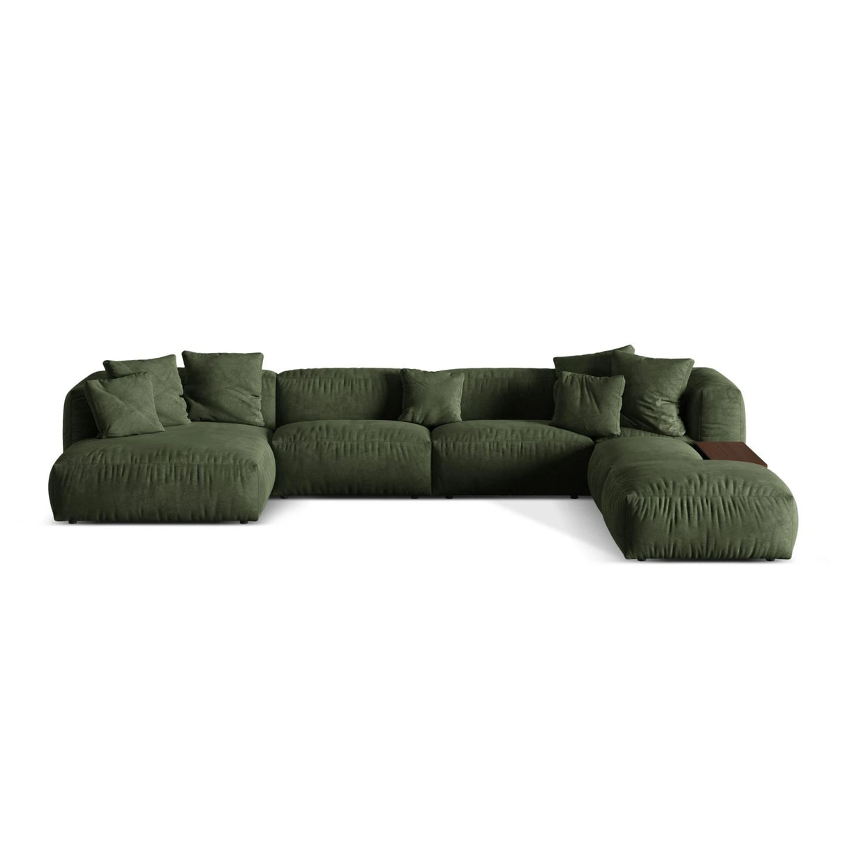 Martina modulares Panorama-Sofa, Rechts, mit Bezug aus Samt (Vog11) in Grün, 406x280 cm – Bild 1