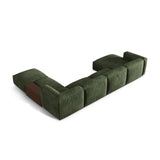 Martina modulares Panorama-Sofa, Rechts, mit Bezug aus Samt (Vog11) in Grün, 406x280 cm – Bild 4