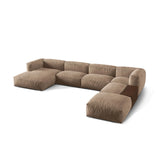 Martina modulares Panorama-Sofa, Rechts, mit Bezug aus Samt (Vog3) in Dunkelbeige, 406x280 cm – Bild 3