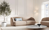 Miley 2-Sitzer Sofa mit Bezug aus Samt (Blu40) in Cappuccino, 180x90 cm – Bild 6